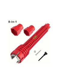 Resim Zhanglei001 Kırmızı 8 İn 1 Çok Amaçlı Lavabo Anahtarı Dar Alan Aleti 