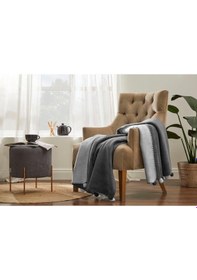 Resim Özdilek Pamuklu Colourist Fels-argento Ponponlu Çift Kişilik Battaniye 