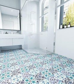 Resim Tink Kendinden Yapışkanlı Karma Çini 010 Desenli PVC Karo 30x30 cm (11 Adet / 1 m²) 