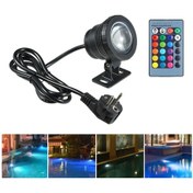 Resim Dianziye 10w Rgb Led Suya Dayanıklı Işık, 16 Renk Ve 4 Aydınlatma Modu İle Havuz, Akvaryum Ve Çeşmeler İçin Uzaktan Kumandalı Diğer 