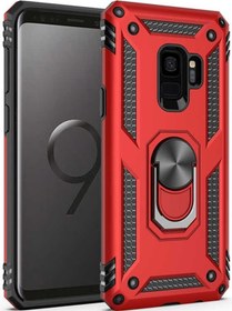 Resim Samsung Galaxy Uyumlu S9 Kılıf Tank Zırh Yüzüklü Mıknatıslı Standlı Kapak Vega 