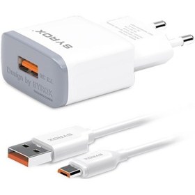 Resim Syrox Q20 Şarj Aleti Micro Usb Kablo Set 2.0A - Beyaz (303964239) 