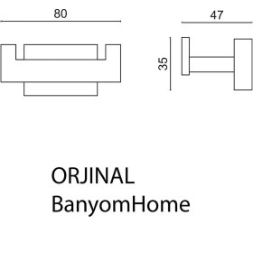Resim Çelik Banyo Paslanmaz Pirinç Mat Siyah Kenzo Çiftli Bornozluk Askılık Havlu Askısı Siyah 