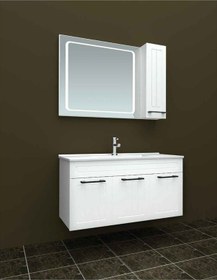 Resim Evros Uras Banyo Dolabı 100 Cm Beyaz 