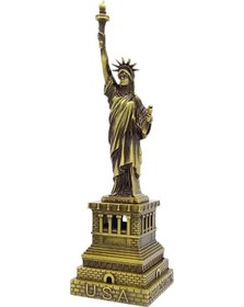 Resim Vintage Metal Usa Özgürlük Heykeli Antik Bronz 32 Cm 
