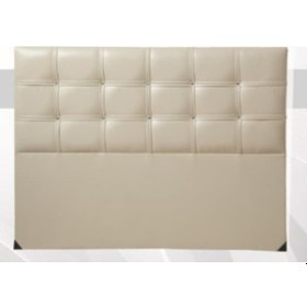 Resim Başlık ALC Çiğdem Model 100 cm Deri Kumaş Modern Krem Renk Kapitone El Yapımı 