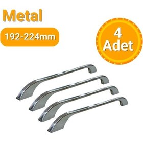 Resim 4 Adet Ezgi Krom Metal Mobilya Kulpu 192mm - 224mm Krom 