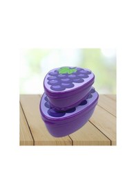 Resim Ermege 2'li İç İçe Geçebilen Üzüm Model Saklama Ve Beslenme Kabı Seti 550 Ml + 250 Ml Çok Renkli 