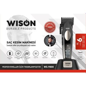 Resim Wıson Ws-9800 Profesyonel Saç Sakal Tıraş Makinesi Yeni Ürün 