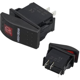 Resim PowerMaster Projektör Sembollü Işıklı 3 Pinli On-Off 12-24V Marin Switch 