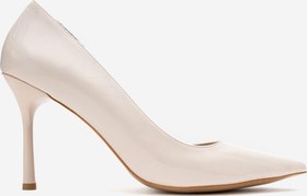 Resim Dericlub Kadın Sivri Burun Stiletto Vegan Deri ZY 4016 RUGAN BEJ 