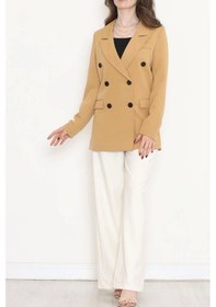 Resim Blazer Ceket Sütlükahve - 80027.683. Çok Renkli 