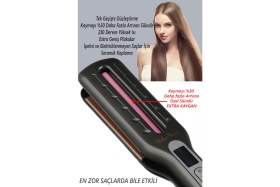 Resim ShiboWavy Silindirli Saç Düzleştirici Extra Geniş Yüzeyli Seramik Malzeme ile 230°C Isı Ayarı ve Hızlı Isınma 