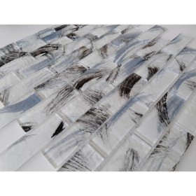 Resim MozaiKristaL Mutfak Tezgah Arası Ve Tüm Yüzeyler Için 23x73x4 Mm Kristal Cam Mozaik. 