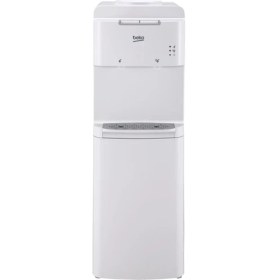 Resim Beko 5500 Bu Su Sebili 93 cm Yükseklik ve 2 Musluk ile Beyaz Metal Tasarım 