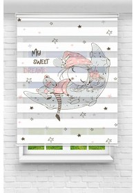 Resim Perdecizade Enxboy Uyuyan Kız Dijital Baskılı Zebra Perde-cocuk Odası-stor Perde Pz-2544 Renkli 