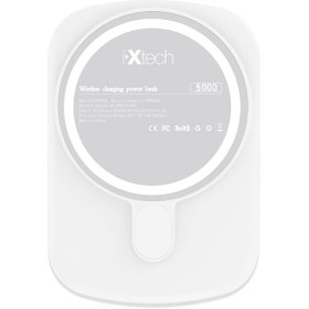 Resim İXTECH IX-PB033 5.000 Mah 15W Magsafe Powerbank Taşınabilir Şarj Cihazı -Beyaz 