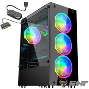 Resim SNT Energy Snt Ncon Nc-ıı Z2 Mid Tower Atx Gaming 4 X Argb Fanlar Ve Kontrolcü Dahil Masaüstü Bilgisayar Kasası 