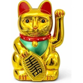 Resim Epilons Pilli Sallanan Şans Kedisi - Maneki Neko ALK4525 