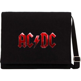 Resim AC DC Distort Siyah Kanvas Postacı Çantası - Siyah 