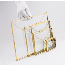 Resim Fotoğraf Çerçevesi Cam Pirinç Gold Modern Özel Tasarım Dekoratif 