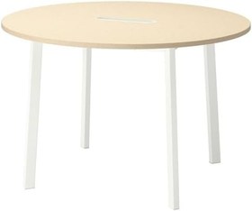 Resim Toplantı masası, huş kaplama-beyaz, 120x75 cm 