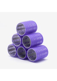 Resim Croc 1215 Büyük Boy Bigudi 6Lı Cırtlı - Yapışkanlı Bigudi Mor Çap: 4.5cm Mor 
