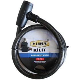 Resim Yuma Ym-735 120 cm 20 mm Motorsiklet Kilidi 