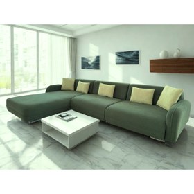 Resim LİNOVAHOME Lagün Köşe Koltuk Su Yeşili Renk / Soft Konforlu Oturma Rahatlığı 