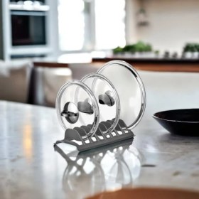 Resim Dolap Içi Tencere Tava Kapağı Tabak Düzenleyici Sepet Tabaklık Bulaşıklık Mutfak (Beyaz 2'li) 