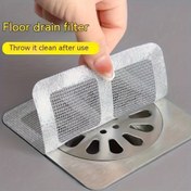 Resim 100 adet Tek Kullanımlık Plastik Dren Filtreleri - Mutfak ve Banyo Lavaboları için Kolay Temizlenebilir Saç Tutucu ve Stopper, Tıkanıkları Önleyen Şeffaf File Tasarımı, Temel Ev Geliştirme Aracı 