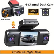 Resim Dream011 Zkcamspy 4 Kanallı Araç Kamerası 1080p Ön Sol İç Sağ Arka Gece Görüşü 32gb Kart 