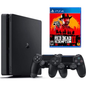 Resim Sony Playstation 4 Slim 500 GB Oyun Konsolu Paket Içeriği PS4 + 2 Kol + Red Dead 2 (İthalatçı Garantili) 