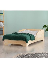 Resim Markaawm Markaawm Night Montessori Karyola Ahşap Yatak Akçaağaç 