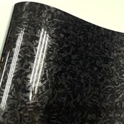 Resim Araçlar, motosikletler için PET Sahte Karbon Fiber Vinil Kaplama Filmi, 30cm x 100cm Siyah Otomotiv Koruyucu Sticker Etiket 