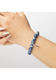 Resim Lapis Lazuli Doğal Taş Bileklik 10 Mm Evrenin Dili Renkli 