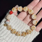 Resim Kömür Grisi Karamel Pati Şanslı Kedi Bilekliği, Öğrenciler İçin Mükemmel Hediye 