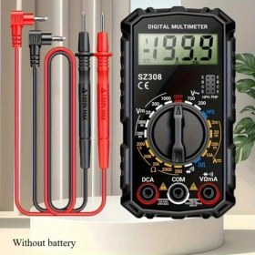 Resim Willowhaven Siyah Digital Multimetre Yüksek Hassasiyet Gerilim Akım Direnç Frekans Ölçüm 