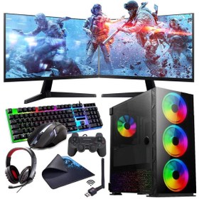 Resim I7 10700F 16GB 120GB SSD 1TB HDD 6GB GTX1660S Çift 24" Monitörlü (Gaming SET) Rogame