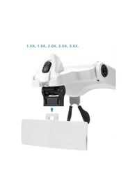 Resim Büro Ev Ofis Hediyesi İçin 3,5x 5lens 2led Işıklı Büyüteç Ayarlanır Tip Göz Büyüteci 