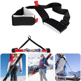 Resim Evrensel Ayarlanabilir Kayak Omuz Askısı, Polyester Karışımı Snowboard Kemer, Alp Disiplini İçin Çift Tahta Sabitleme Askısı, Şarj Edilmemiş, Karışık Renk 