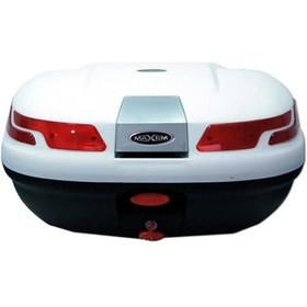 Resim Maxem Motosiklet Beyaz Arka Çanta 45 Lt Beyaz 