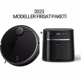 Resim Xiaomi Mi Robot Mop 2 Pro Akıllı Robot Süpürge - Siyah+ Mi Smart Air Fryer Aile Boyu 6 Lt 