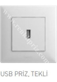 Resim Legrand 768197 Raventi Beyaz Usb Şarj Prizi 