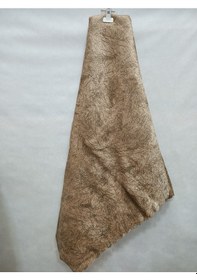 Resim İpek Kadife Damarlı Desen Süngerli Koltuk Çekyat Örtüsü Sütlü Kahve 