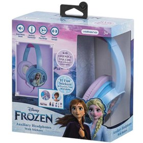 Resim Volkano Kablolu Kulaklık Disney Frozen Karlar Ülkesi Anna Elsa Çocuk Kulaklığı Lisanslı DY-6513-FR2 11 ADET 