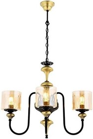 Resim AVONNI AV-4161-3E Eskitme Kaplama Modern Avize, E27, Metal, Cam, 62cm 
