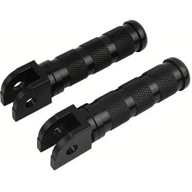Resim Hightower Siyah Cnc Alüminyum Motosiklet Ayaklık Pedları - Dayanıklı, Kaymaz Yüzey, Kolay Montaj, Honda Dax, Monkey, Atv Uyumlu 