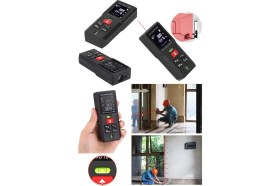 Resim 60MT El Tipi Su Terazili Hafızalı Dijital Lazer Metre: Hassas ve Pratik Lazerli Mesafe Ölçüm Cihazı 