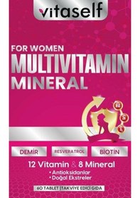 Resim Vitaself Women Multivitamin & Mineral 60 Tablet 